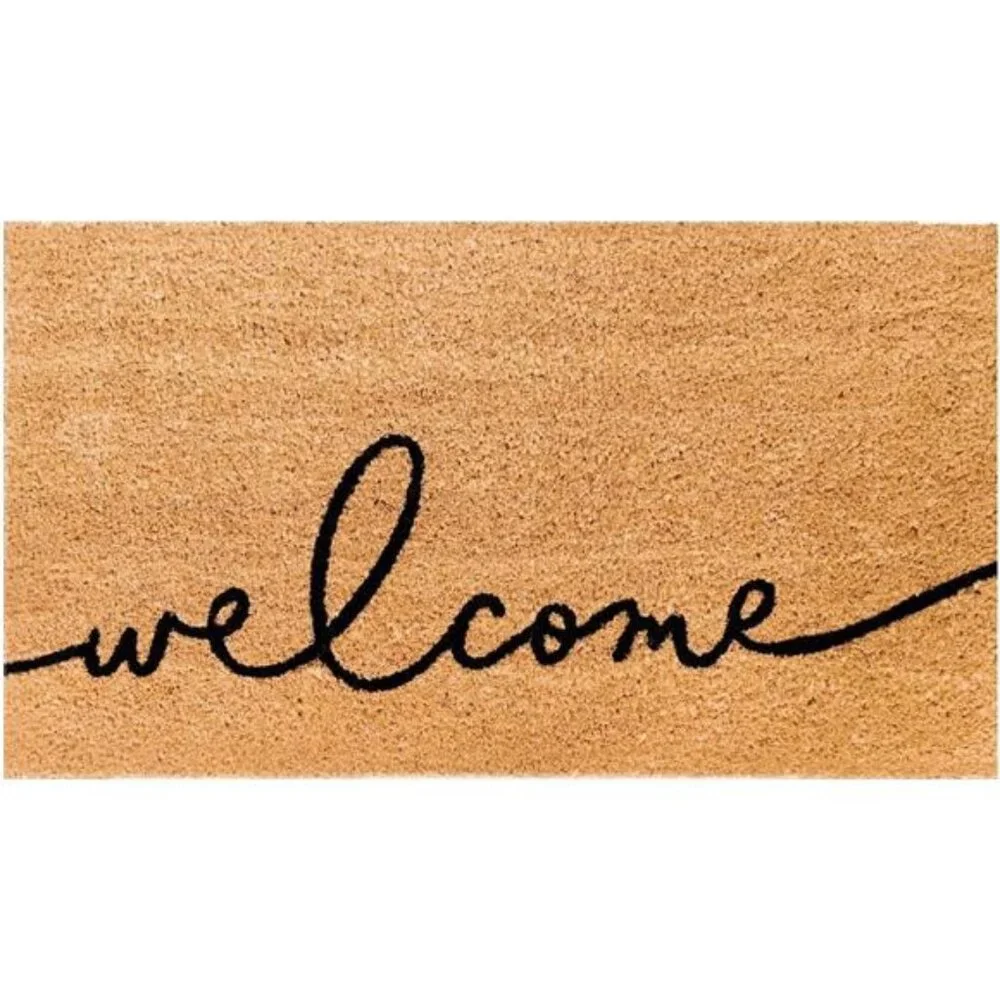 Door Mat – Coir Doormat for Outdoor Entrance, Durable Welcome Mat with Non-Slip